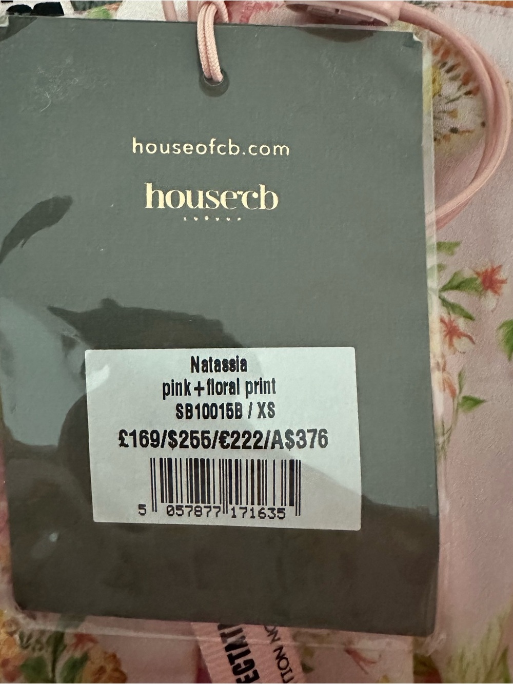 House of CB Natassia Pink Floral Print Cotton Blend Corset Mini Dress NWT - Picture 4 of 8